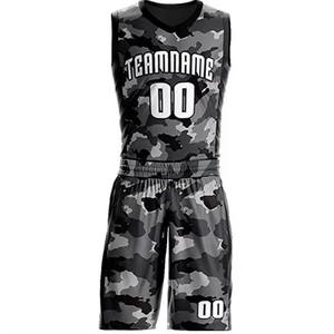 Vente en gros 100% polyester Ensemble d'uniformes de basket-ball pour hommes Design personnalisé Maillot réversible à séchage rapide - Product Image 2