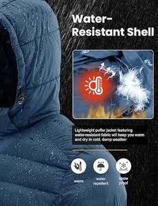 Veste matelassée pour homme durable, entièrement rembourrée, isolée, chaude, vêtements d'extérieur légers, qualité OEM ODM, confort, vêtements de saison froide - Product Image 6