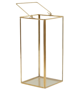 Linterna de vela de Metal chapada en oro, diseño minimalista hecho a mano, decoración de lujo para el hogar, linterna, accesorios de iluminación a prueba de viento - Product Image 2