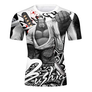 Mma rashguard เสื้อยืดกิโมโนผู้ชาย, เสื้อยืดพิมพ์ลาย3D ใหม่ BJJ kickboxmma เสื้อยืดรัดกล้ามเนื้อนักมวยไทย