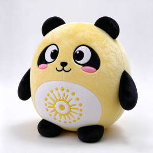 Peluche panda jaune unique, peluche panda ronde, jouet panda, peluche panda aux grands yeux - Product Image 5