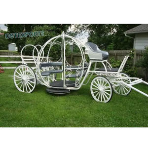 Chariot de cheval de Cendrillon de Style citrouille pour les décorations de mariage doux thème de mariage indien inspiré chariot de Cendrillon - Product Image 3