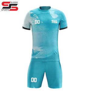 Conjunto de uniforme de fútbol de secado rápido para hombre, con sublimación DHL camiseta de fútbol, pantalones cortos, estampado de logotipo verde, nuevo poliéster - Product Image 1