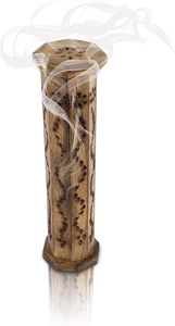 Wooden <b>Incense</b> Stick & <b>Cone</b> Burner Holder Tower Large Organic Eco Friendly Ash Catcher Agarbatti Holder Rustic Style Hand Carved - Product Image 6