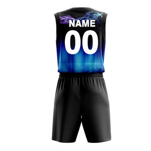 Ensembles d'uniformes de basket-ball pour hommes personnalisés en gros respirant grande taille uniformes de sport techniques imprimées personnalisées pas cher - Product Image 3