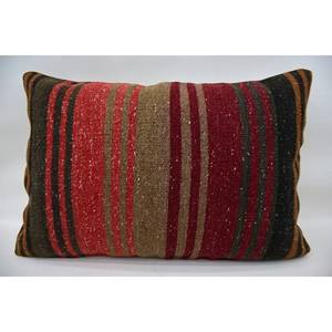 Multicolor Kilim Patchwork Wool Pillow 16x24 Inch Decorative <b>Cushion</b> Luxury Vintage Fluffy Leaves Pattern Portable Bedding - Product Image 1