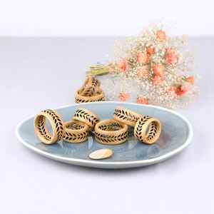 Modern Eco-Friendly Napkin <b>Rings</b> <b>Resin</b> & Metal Table Decor by MS Handicraft - Product Image 1