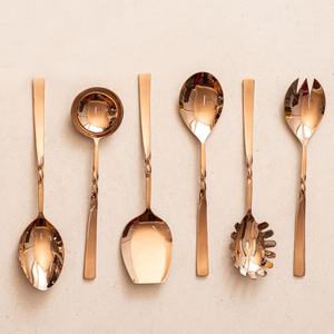 American Matte <b>Gold</b> Stainless Steel Flatware Set Luxury <b>Gold</b> Spoon Set for Restaurant Wedding Home Hotel - Product Image 5