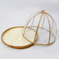Vietnam's premium 100% bamboe fruitmand, handgemaakt, ecologisch verantwoorde nettenhoes, creatief design, Artex Dong Thap, Ø36,5cm x H27cm