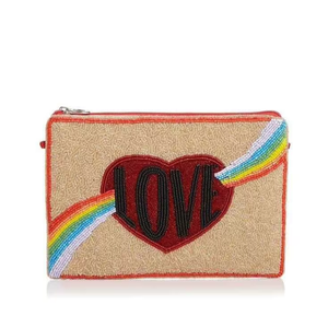 Porte-monnaie brodé pour femmes, mini sac à fermeture éclair avec motif de tacos et de tequila, broderie et couture, par MD HANDICRAFTS - Product Image 1