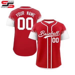 Wholesale Blank Baseball Shirt Print Button Up Baseball Shirt Softball Wear Stitched Logo Name Men Youth Custom Baseball Jersey - Product Image 6