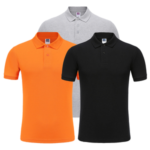 Polo pour homme en coton respirant, vente en gros, OEM, à manches courtes, tricoté, motif uni, longueur standard, teinture unie - Product Image 3