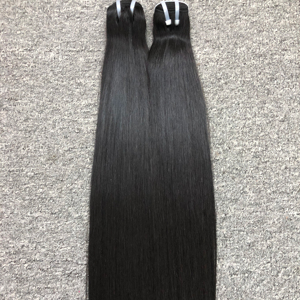 Extensiones de Cabello Vietnamita Remy Caha Bone Straight de Doble Trama, Tejido a Máquina, de 8 a 40 Pulgadas, Estilos Lisos Negros Naturales, 100g - Product Image 1