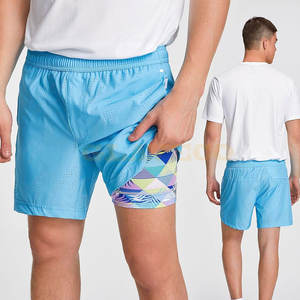 Polyester maille tissu léger hommes Fitness Shorts vêtements d'entraînement nouveau Design hommes Fitness Shorts - Product Image 2