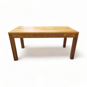 Table à manger rectangulaire en bois de teck moderne de luxe Ensemble de tiroirs en bois massif 8-6 sièges Convertible pour la maison Hôtel Meubles de cuisine - Product Image 1