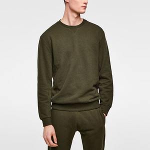 Cheap Price Premium Lightweight Crewneck Sweatshirt for <b>Men</b> Casual Windproof <b>Black</b> French Terry 2026 Slim Fit - Product Image 4