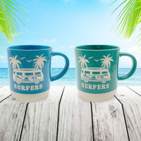 Mug en céramique personnalisé avec tortue de mer, souvenir de plage vintage en gros