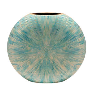 Jarrón de Flores de Hierro Costero, Tendencia 2026, Nuevo Diseño de Plumas de Metal y Aluminio, Jarrón de Flores Chapado en Cobre, Decoración de Mesa de Salón - Product Image 3