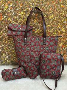 El Combo Perfecto de Tela Ikkat, Bolsa Grande con Mini Monedero, Estuche Google y Sobre con Amplias Opciones de Almacenamiento para Uso Diario - Product Image 3