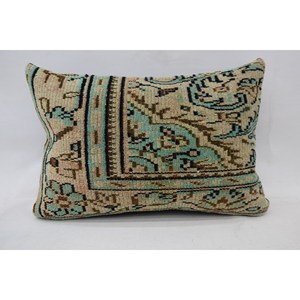 Tapis Kantha en laine beige de style bohème, 16x24 pouces, motif vintage tissé, antidérapant, écologique, amovible, lavable, 100% polyester - Product Image 1