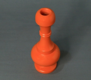 Bougeoir de pilier en bois fait à la main de couleur orange brillante bois de manguier quantité minimale de commande bas fabricant personnalisé vente directe d'usine - Product Image 2