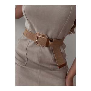 Ceinture élastique tressée à boucle pour femme, ceinture de veste, ceinture de chemise, ceinture de robe - Wicker - Product Image 1