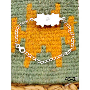 Southwest Handmade Santa Maria <b>Bracelet</b> with White Buffalo & Turquoise Featuring a Flower Pattern and Sterling <b>Silver</b> - Product Image 4