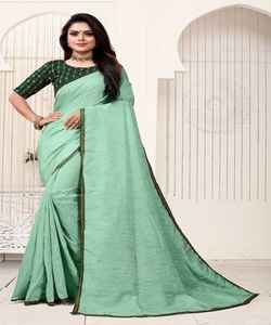 Vêtement de soirée indien sari en soie brodé avec chemisier dames porter surat sari vêtements de fête mariage apparelgarment - Product Image 3