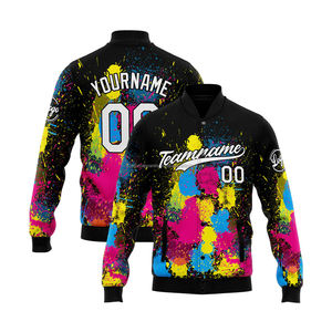 Chaqueta universitaria personalizada para ferias comerciales, cuello alto, con logotipo de decoración bordada en la parte delantera, para el diseño de fiestas - Product Image 1