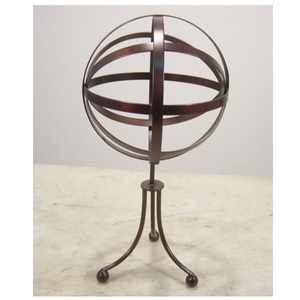 Globe du monde en métal fini antique de décor de table avec la base pour le dessus de table de bureau à domicile décoratif - Product Image 6
