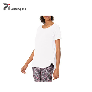 T-shirt col ras du cou en Textile doux et décontracté pour femme, vêtement de grande taille, simple, personnalisé, intelligent, régulier, 2023 - Product Image 2