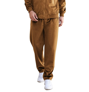 Pantalones de Terciopelo Transpirables para Hombre, Color Azul Sólido Personalizado, Pantalones de Terciopelo Ecológicos para Hombre - Product Image 3