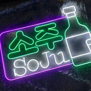 Tambahkan sentuhan keanggunan Korea dengan Neon Sign - LED, Flex, Neon kustom untuk dekorasi bergaya dan hidup yang menawan