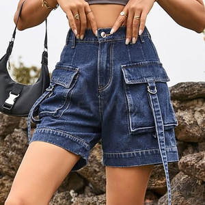 Pantalones vaqueros cortos transpirables al por mayor para mujer último estilo diseño personalizado pantalones vaqueros cortos para mujer - Product Image 2