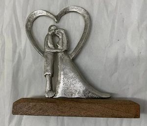 Escultura de Corazón de Aluminio de Diseño Moderno, Estatua de Pareja Encantadora para el Hogar, la Mejor Decoración para el Hogar, Técnica de Artesanía en Metal - Product Image 2