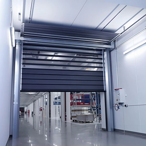 Porte roulante industrielle en alliage d'aluminium au design moderne, coupe-vent, ouverture rapide, adaptée au <span class=keywords><strong>garage</strong></span> et à la boutique - Product Image 2