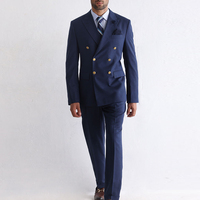 Costume d'affaires léger pour homme, dernière conception, très vendu, pantalon et veste à simple boutonnage, plissé, en laine peignée italienne, personnalisable, marque privée