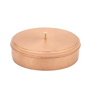 Boîte Masala en laiton et cuivre avec couvercle en métal Boîte à épices à pain Bocal Meilleurs contenants à épices en laiton Boîtes personnalisées à bas prix - Product Image 4