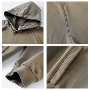 Oem logo estampado 455gsm 65% algodón 35% poliéster personalizado de gran tamaño ropa Unisex alta calidad gota hombro Streetwear Sudadera con capucha - Product Image 3