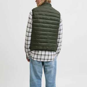 Gilet matelassé sans manches de haute qualité 2025, blouson rembourré entièrement zippé, modèles avec logo personnalisé, vente en gros - Product Image 3