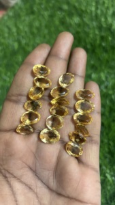 หินซิทรินธรรมชาติเกรด AAA แกะสลักหินรูปไข่สำหรับทำเครื่องประดับปรับขนาดได้ - Product Image 2