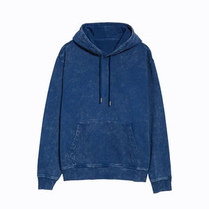 Sweat à capuche oversize en coton 100% pour homme, lavage à l'acide, logo personnalisé, manches longues, streetwear, pull à capuche lavage à l'acide pour homme - Product Image 3