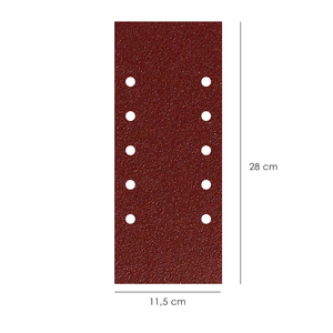 Disco Abrasivo di Ricambio con Velcro 115x280 mm. Con Fori Grana 80 (10 Pezzi) - Product Image 2