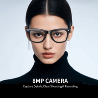 Gafas Inteligentes con IA, Cámara de 5MP, Transferencia WiFi, Antivibración, Activación por Voz, Traducción por IA, IP66 para Exteriores, Video 1080P, Micrófono Dual
