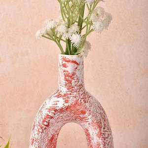 Vase à fleurs creux en céramique corail, petit, de luxe, design floral moderne, fait main, multicolore, pour table ou sol, usage intérieur - Product Image 6