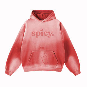 Stylish Acid Wash Hoodie Oversize Pullover Front Two Pocket Screen Printed Logo Design Street Wear Acid Wash Hoodies - Product Image 1