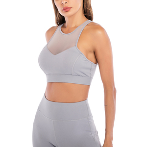 Wholesale High Quality <b>Women</b> Fitness Sportswear Gym Running Workout Active Wear Mesh Bra and Pants Yoga Sets - Product Image 2