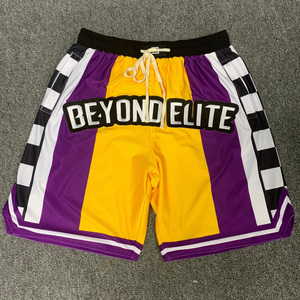 Nom personnalisé Logo Shorts de sport Running Gym Fitness Nets Shorts Basketball Mesh Shorts - Product Image 1