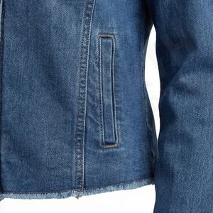 Veste en jean sur mesure OEM, dernier design, lavage en coton, coupe ajustée, manches longues, veste en denim pour femmes, tendance de la mode, vêtements décontractés - Product Image 5