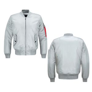 Blouson aviateur d'hiver coupe-vent pour hommes avec nouveau design personnalisé nouveau prix de gros tissu toile placement de logo sur le devant respirant - Product Image 5